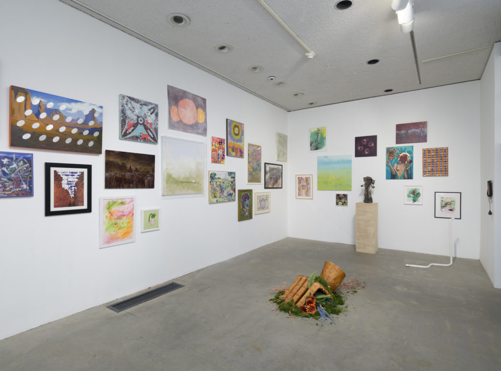 Installation view of Open Call: Apophenia at the Los Angeles Municipal Art Gallery, 2023. Image courtesy of the Los Angeles Municipal Art Gallery. Photo credit: Jeff McLane.