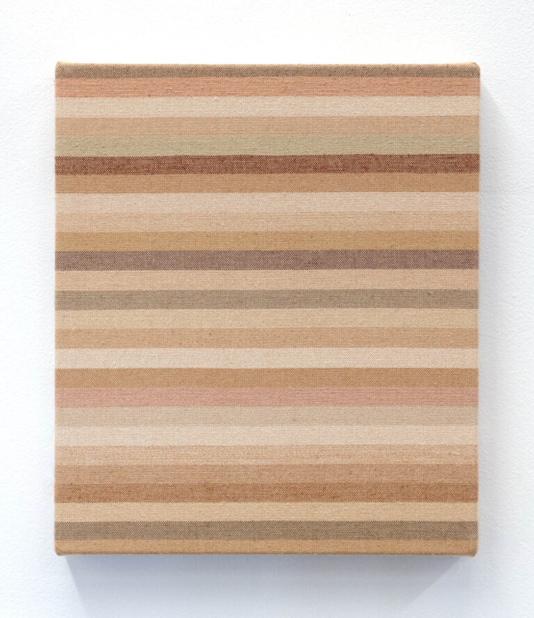 Edi Dai, Thouroughfare Vessel, 2022, Handwoven canvas made of undyed natural colored cotton, 14 x 12 inches, photo credit: Jesse Meredith