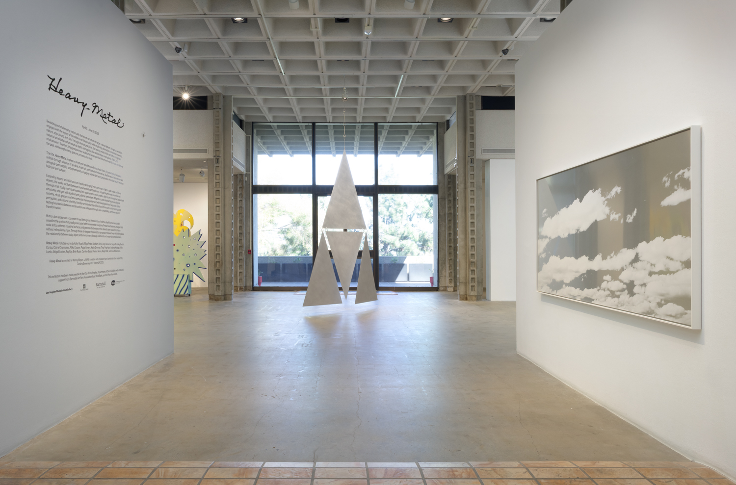 Installation view of Heavy Metal, Courtesy of the Los Angeles Municipal Art Gallery, photo by Robert Wedemeyer